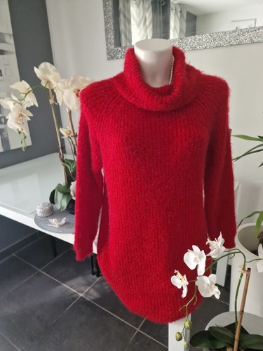 Une robe pull rouge - pull, taille