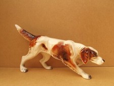 Ancien chien setter en faience signée Hollande