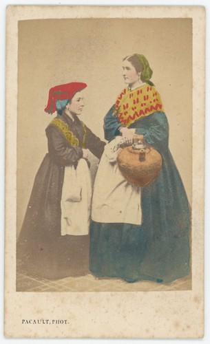 Cdv colorisée 1865 deux - cdv,