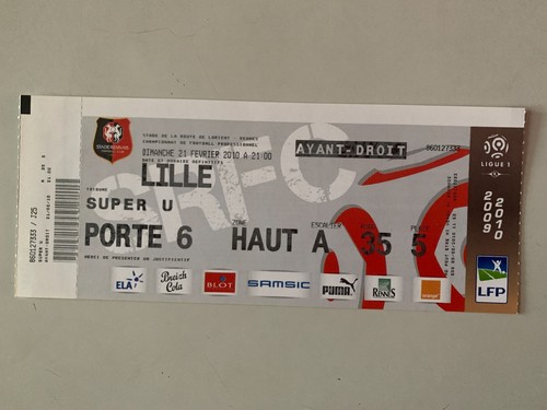Ticket match rennes - ticket,