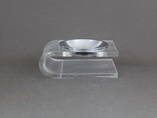Lucite & metal ashtray