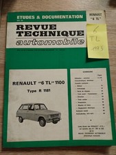 Revue Technique RENAULT 6 TL 1100 Cm3 1.1 R 1181