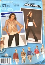 7178 PATRON SIMPLICITY 5 CREATIONS PROJET RUNWAY VETS CHIC COURTE  32 AU  48