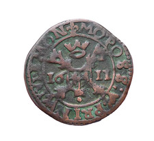 PAYS-BAS ESPAGNOLS - HUISSEN 1 liard 1611