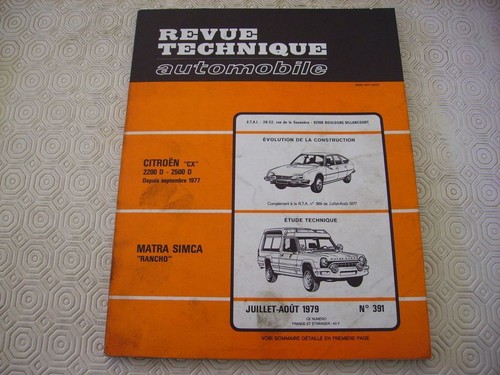 Revue technique matra simca - revue,