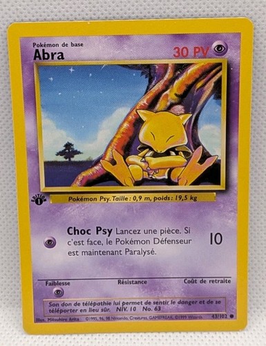 Carte pokémon abra 102 set - carte, 43/102