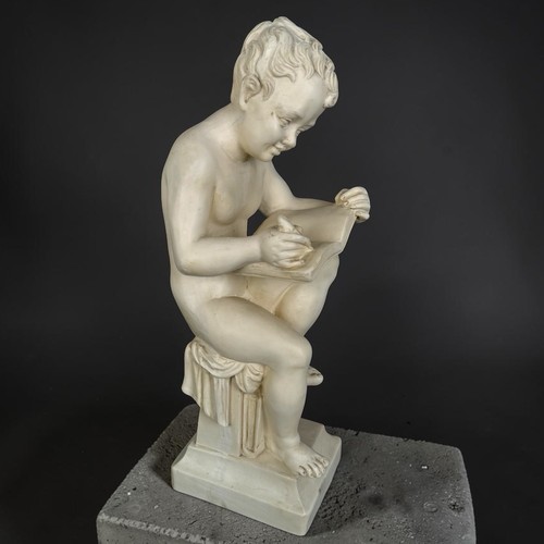 Statue enfant écrivant - statue,