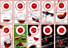 Cave à vin.étiquettes de Vin.Etiquettes goulot bouteille de vin.Identifiant Vin.