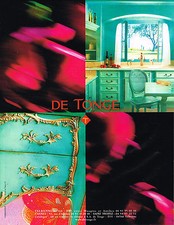 PUBLICITE ADVERTISING 045  2005  DE TONGE  tissus ameublement linge