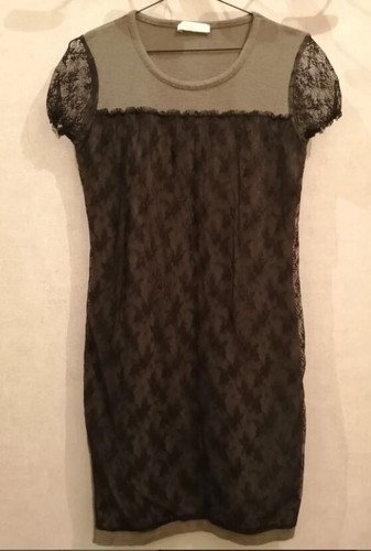 Robe pull grise noire - robe, et