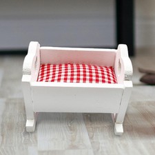 Berceau en bois modèle échelle 1:12 décoration chambre berceaux de maison de