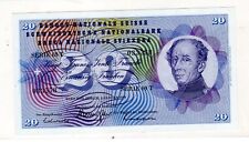 Suisse SWITZERLAND Billet 20