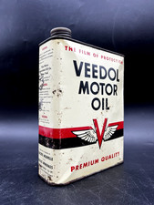 Bidon d'huile moteur publicitaire vintage VEEDOL   (Décoration étagère Garage )