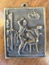 CURIOSA EROTICA - plaque bronze erotica personnages XIX
