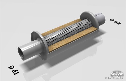 Silencieux universel inox rond - universel,