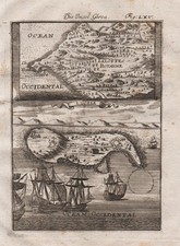 Carte De L'île Gorée Dakar Sénégal Afrique De L'Ouest Mallet Kupferstich 1719