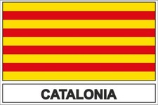 Autocollant sticker drapeau  catalogne catalan