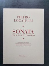 PARTITION - PIETRO LOCATELLI - Sonate pour flûte traversière et piano en fa maj