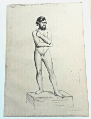 Dessin masculin signé - masculin,