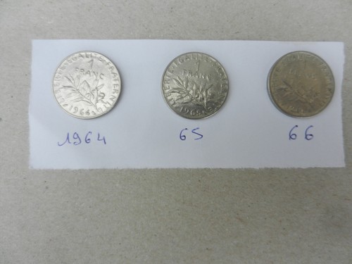 Pièces franc 1964 1965 - 1,