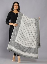 Femmes Hommes Blanc Cachemire Couverture Laine Hiver Châles Réversible Étole