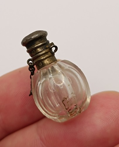 Flacon parfum miniature - , argent