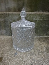 Ancien Bocal en Verre Strié