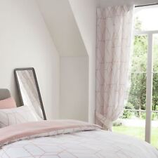 Rideaux Géométriques En Diamant Rose Poudré Doublés Pour Chambre 54" (137cm)