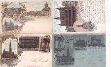 Lot de 4 cartes postales