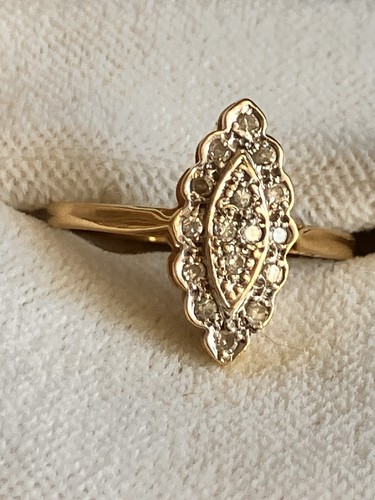 Bague marquise diamants - bague, or