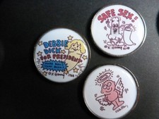 pins pin's pin  KEITH HARING SEX SEXE SEXY FUN HUMOUR AIDS PENIS DEBBIE DICK