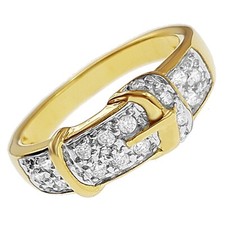 Bague ceinture Plaqué Or 18