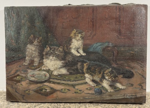 Huile sur toile école - huile,