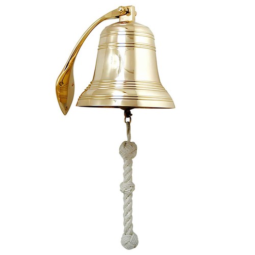Cloche murale laiton doré - cloche,