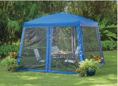 Gazebo with side netting - with,