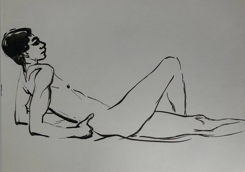 Très beau dessin masculin - très, nu