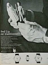 PUBLICITÉ DE PRESSE 1963 MONTRES FRED LIP PANORAMIC - ATHENA - TROTTEUSE CENTRAL