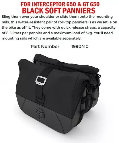 Black soft panniers fit - "black,