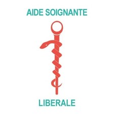 Caducée aide soignante libérale logo 531 sticker autocollant