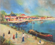 MARTIN-ROLLAND (1926-2015) HsT 50x61cm Années 60 Jeune Peinture Ecole de Paris