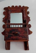 Miroir Ancien Mural En Bois Barbier Début 20ème 