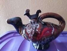 pichet barbotine canard Vallauris