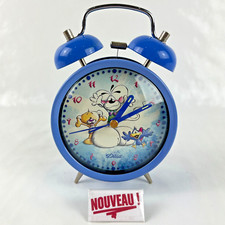 ➜RÉVEIL DIDDL BLEU la souris à piles - Double cloche - vintage/rétro années 90