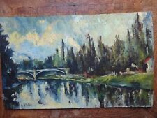 tableau ancien paysage de