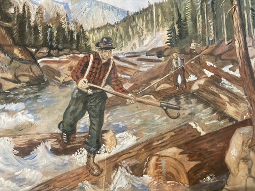Grand dessin gouache sur - dessin,