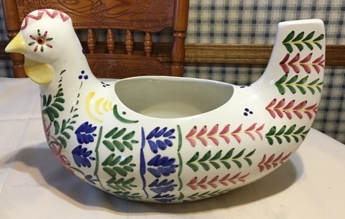 Rare large folk art hen - rare,