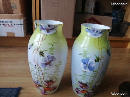 Vase porcelaine blanc fleurs - porcelaine,