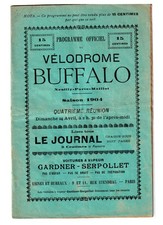Programme Vélodrome BUFFALO du dimanche 24 avril 1904