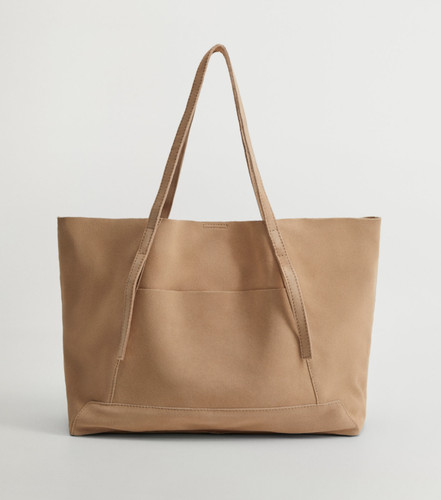 Sac mango véritable cuir - mango,