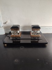 Encrier avec deux verrines sur